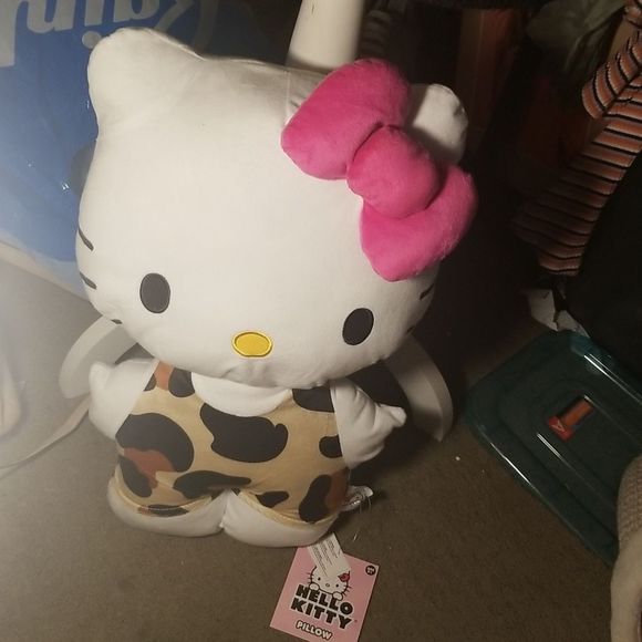 Rare Jungle Hello Kitty Plush Pillow Buddy New with Tags - Picture 10 of 17